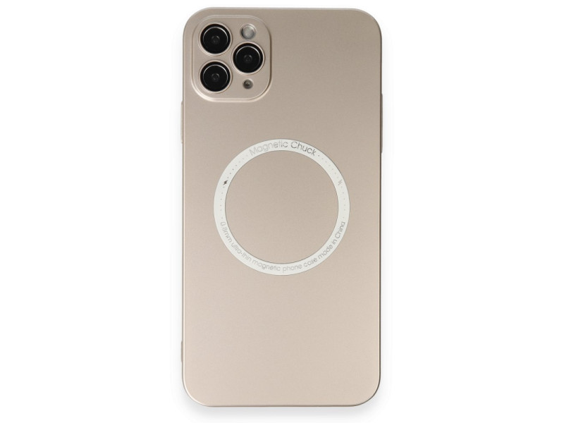 Newface iPhone 11 Pro Max Kılıf Jack Magneticsafe Lens Silikon - Gold