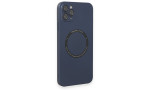 Newface iPhone 11 Pro Max Kılıf Jack Magneticsafe Lens Silikon - Lacivert