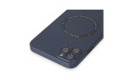 Newface iPhone 11 Pro Max Kılıf Jack Magneticsafe Lens Silikon - Lacivert