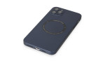 Newface iPhone 11 Pro Max Kılıf Jack Magneticsafe Lens Silikon - Lacivert
