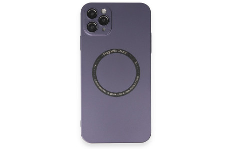 Newface iPhone 11 Pro Max Kılıf Jack Magneticsafe Lens Silikon - Mor
