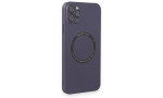 Newface iPhone 11 Pro Max Kılıf Jack Magneticsafe Lens Silikon - Mor