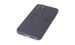 Newface iPhone 11 Pro Max Kılıf Jack Magneticsafe Lens Silikon - Mor