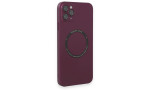 Newface iPhone 11 Pro Max Kılıf Jack Magneticsafe Lens Silikon - Mürdüm