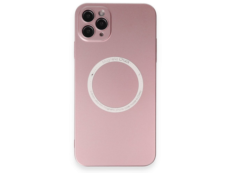 Newface iPhone 11 Pro Max Kılıf Jack Magneticsafe Lens Silikon - Rose Gold