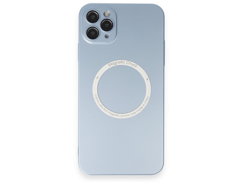 Newface iPhone 11 Pro Max Kılıf Jack Magneticsafe Lens Silikon - Sierra Blue