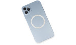 Newface iPhone 11 Pro Max Kılıf Jack Magneticsafe Lens Silikon - Sierra Blue