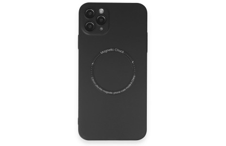 Newface iPhone 11 Pro Max Kılıf Jack Magneticsafe Lens Silikon - Siyah