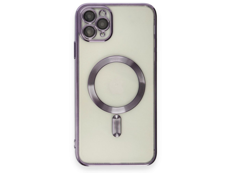 Newface iPhone 11 Pro Max Kılıf Kross Magneticsafe Kapak - Mor