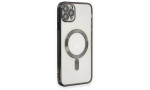 Newface iPhone 11 Pro Max Kılıf Kross Magneticsafe Kapak - Siyah