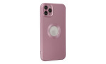 Newface iPhone 11 Pro Max Kılıf Vamos Lens Silikon - Rose Gold