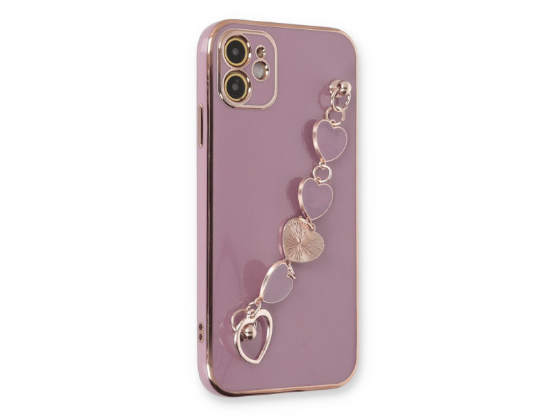 Newface iPhone 12 Kılıf Esila Silikon - Mor
