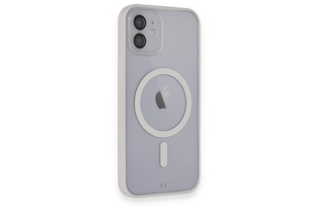 Newface iPhone 12 Kılıf Grand Magneticsafe Kapak - Beyaz