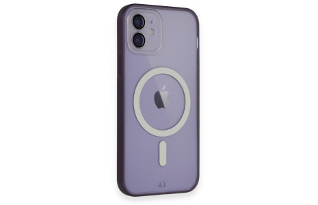 Newface iPhone 12 Kılıf Grand Magneticsafe Kapak - Mor