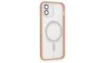 Newface iPhone 12 Kılıf Grand Magneticsafe Kapak - Pembe