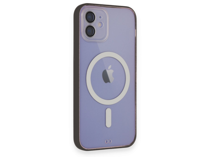 Newface iPhone 12 Kılıf Grand Magneticsafe Kapak - Siyah