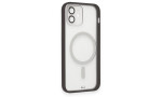 Newface iPhone 12 Kılıf Grand Magneticsafe Kapak - Siyah