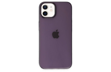 Newface iPhone 12 Kılıf Pc Sert Şeffaf Kapak - Mor