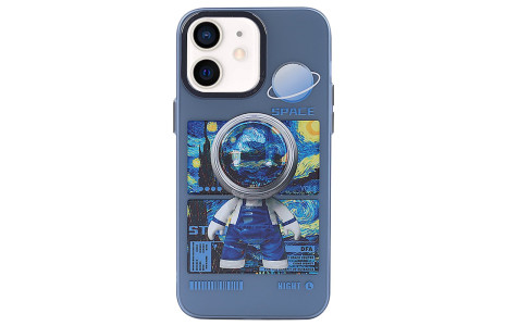 Newface iPhone 12 Kılıf Prada Desenli Kapak - Prada Mavi - 1