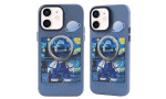 Newface iPhone 12 Kılıf Prada Desenli Kapak - Prada Mavi - 1