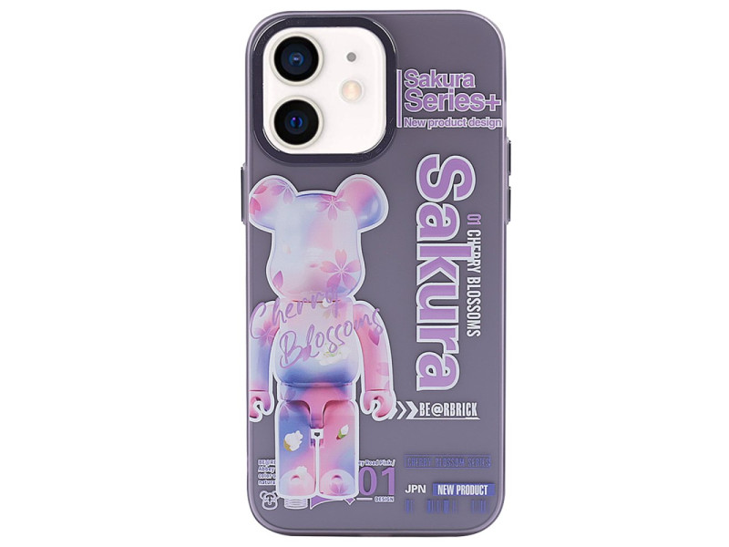 Newface iPhone 12 Kılıf Prada Desenli Kapak - Prada Mor - 1