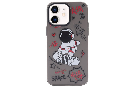 Newface iPhone 12 Kılıf Prada Desenli Kapak - Prada Siyah - 1