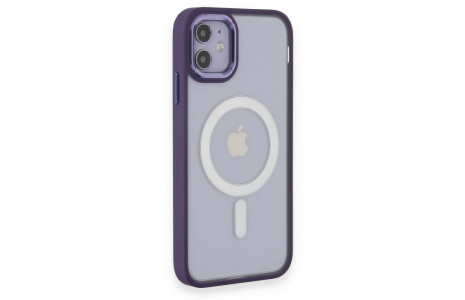 Newface iPhone 12 Kılıf Room Magneticsafe Silikon - Derin Mor