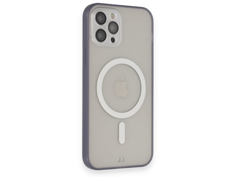Newface iPhone 12 Pro Kılıf Grand Magneticsafe Kapak - Mor