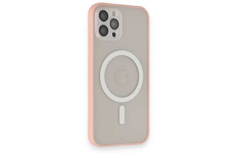 Newface iPhone 12 Pro Kılıf Grand Magneticsafe Kapak - Pembe