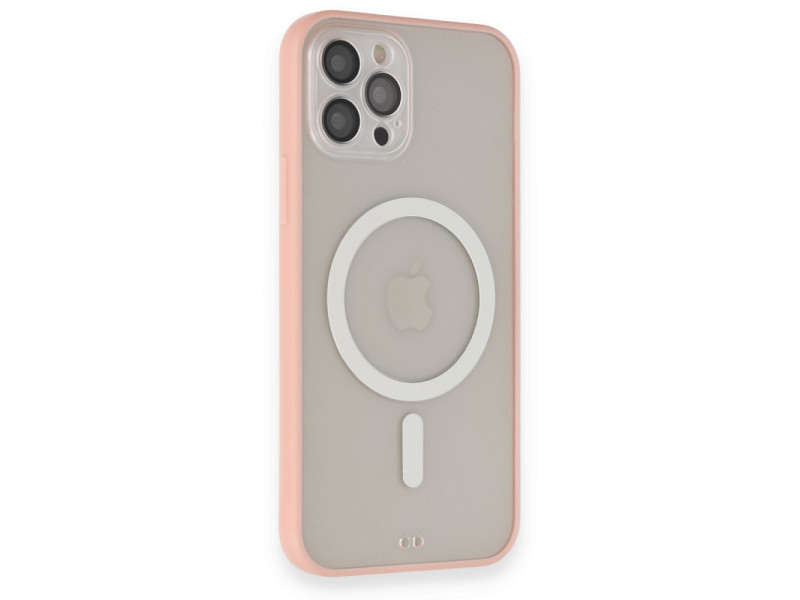 Newface iPhone 12 Pro Kılıf Grand Magneticsafe Kapak - Pembe