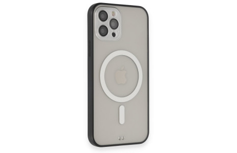 Newface iPhone 12 Pro Kılıf Grand Magneticsafe Kapak - Siyah
