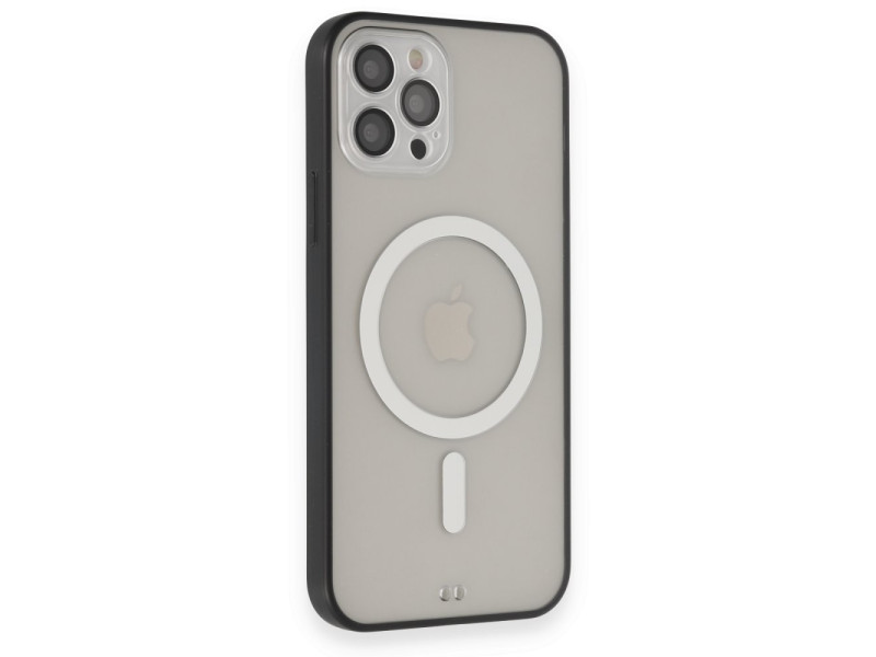 Newface iPhone 12 Pro Kılıf Grand Magneticsafe Kapak - Siyah