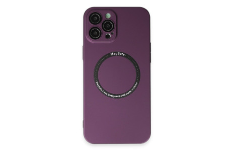 Newface iPhone 12 Pro Kılıf Jack Magneticsafe Lens Silikon - Mürdüm