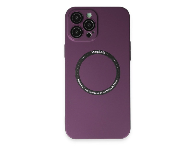 Newface iPhone 12 Pro Kılıf Jack Magneticsafe Lens Silikon - Mürdüm