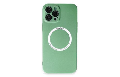 Newface iPhone 12 Pro Kılıf Jack Magneticsafe Lens Silikon - Yeşil