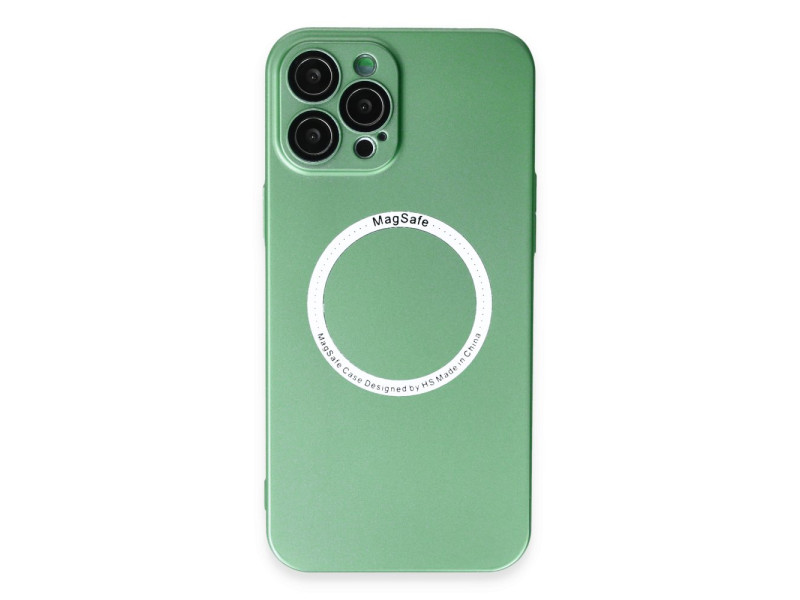 Newface iPhone 12 Pro Kılıf Jack Magneticsafe Lens Silikon - Yeşil