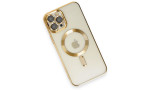 Newface iPhone 12 Pro Kılıf Kross Magneticsafe Kapak - Gold