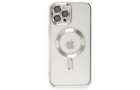 Newface iPhone 12 Pro Kılıf Kross Magneticsafe Kapak - Gümüş