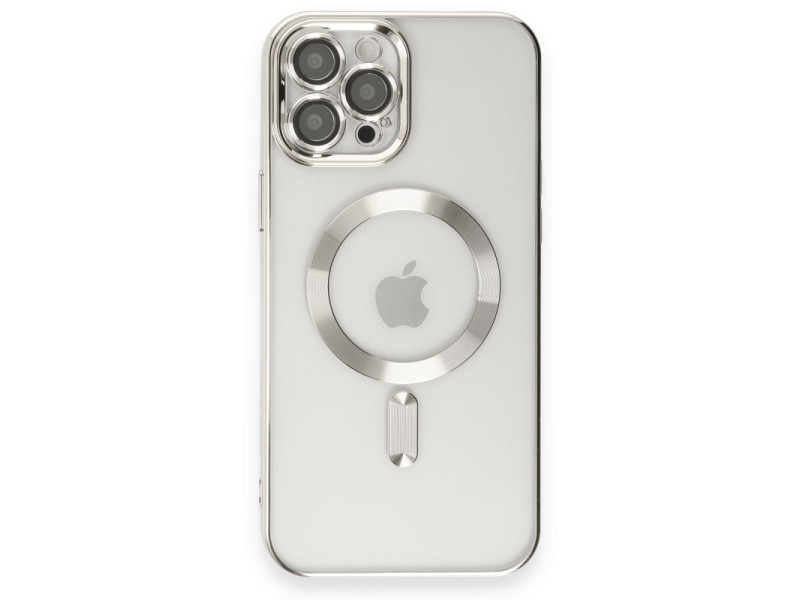 Newface iPhone 12 Pro Kılıf Kross Magneticsafe Kapak - Gümüş