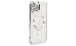 Newface iPhone 12 Pro Kılıf Kross Magneticsafe Kapak - Gümüş