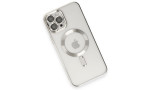 Newface iPhone 12 Pro Kılıf Kross Magneticsafe Kapak - Gümüş