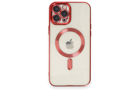 Newface iPhone 12 Pro Kılıf Kross Magneticsafe Kapak - Kırmızı
