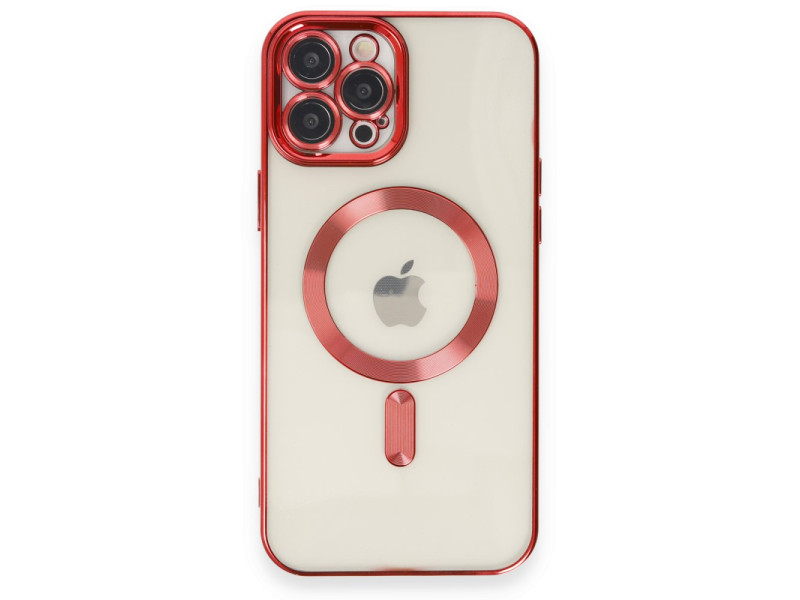 Newface iPhone 12 Pro Kılıf Kross Magneticsafe Kapak - Kırmızı