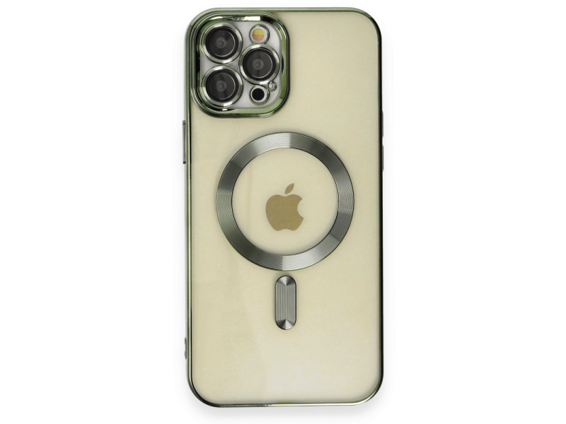 Newface iPhone 12 Pro Kılıf Kross Magneticsafe Kapak - Koyu Yeşil