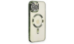 Newface iPhone 12 Pro Kılıf Kross Magneticsafe Kapak - Koyu Yeşil