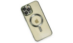 Newface iPhone 12 Pro Kılıf Kross Magneticsafe Kapak - Koyu Yeşil