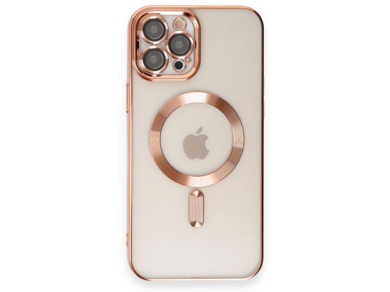 Newface iPhone 12 Pro Kılıf Kross Magneticsafe Kapak - Rose