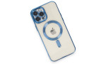 Newface iPhone 12 Pro Kılıf Kross Magneticsafe Kapak - Sierra Blue