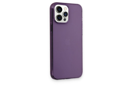 Newface iPhone 12 Pro Kılıf Pc Sert Şeffaf Kapak - Mor