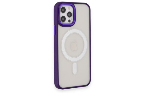 Newface iPhone 12 Pro Kılıf Room Magneticsafe Silikon - Derin Mor